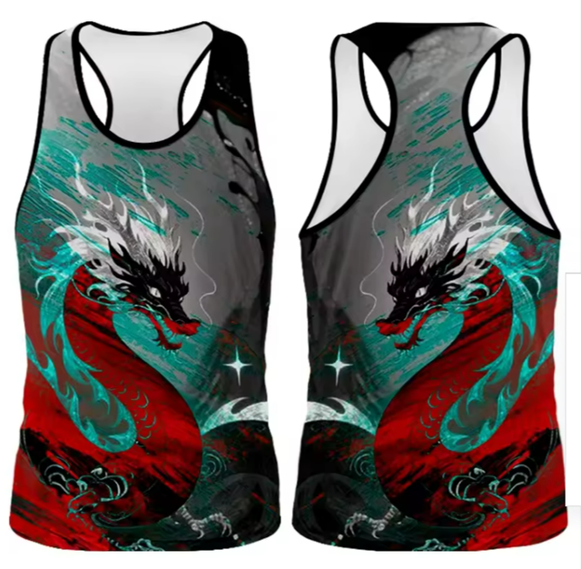 Skr&auml;ddarsydda Dragon Boat Racing v&auml;star och skjortor Sublimation Printed Singlet